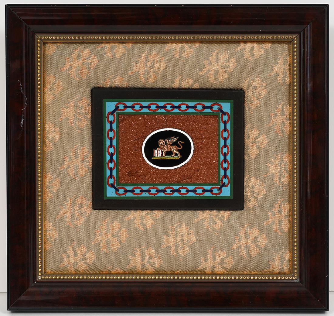 Gold Stone Mircro Mosiac Framed Lion (1 of 6)