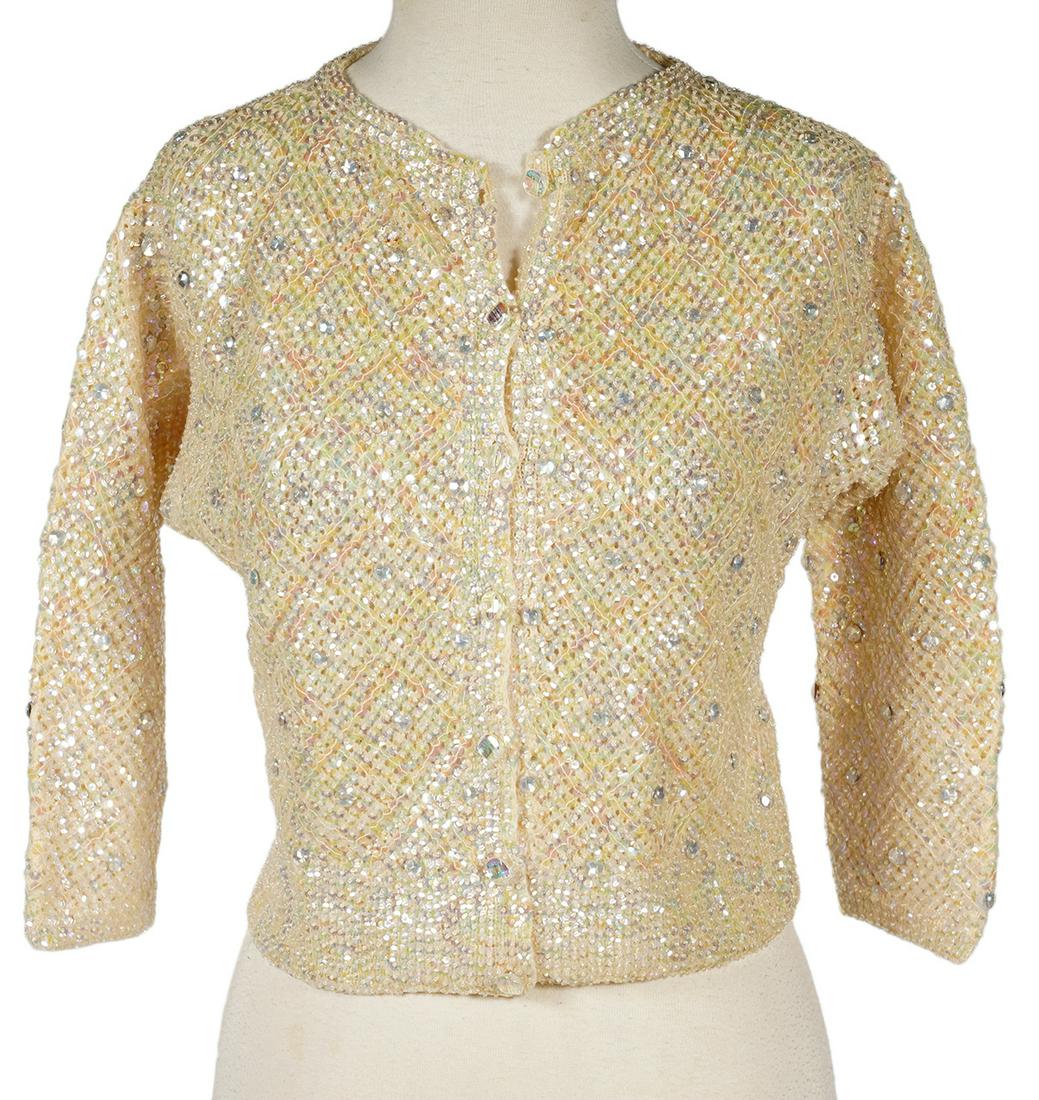 Laura Aponte Vintage Wool Sequin Cardigan (1 of 7)