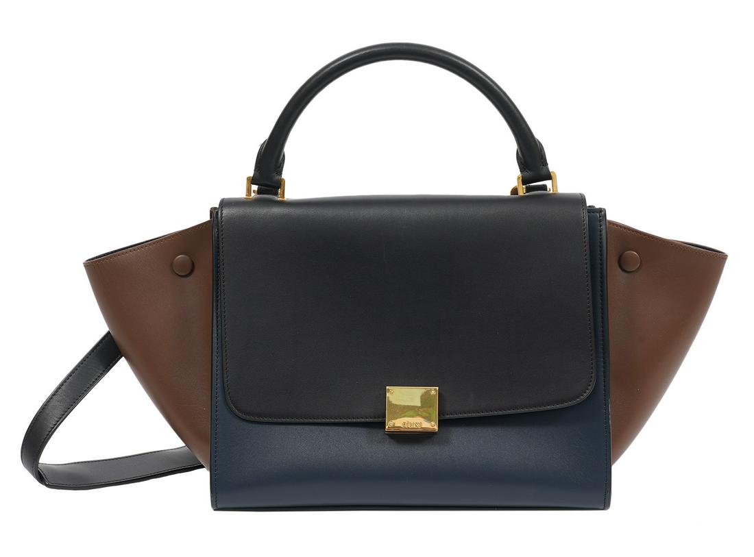 Celine Small Trapeze Black Camel Shoulder Bag (1 of 9)