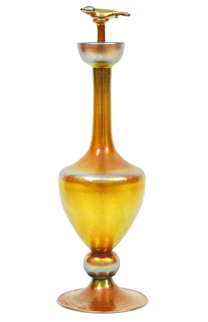 Rare Steuben Gold Aurene Perfume Bottle (1 of 10)