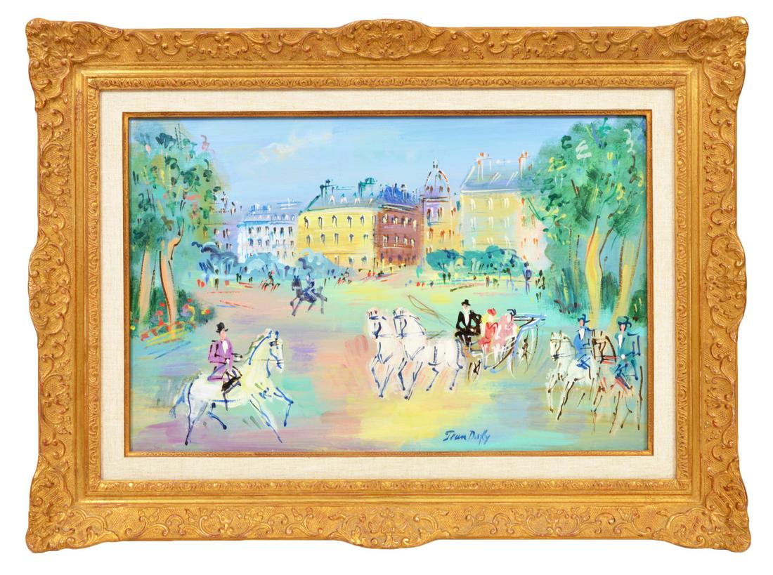 Jean Dufy 'Paris, Porte Dauphine vers Le Bois' O/C (1 of 10)
