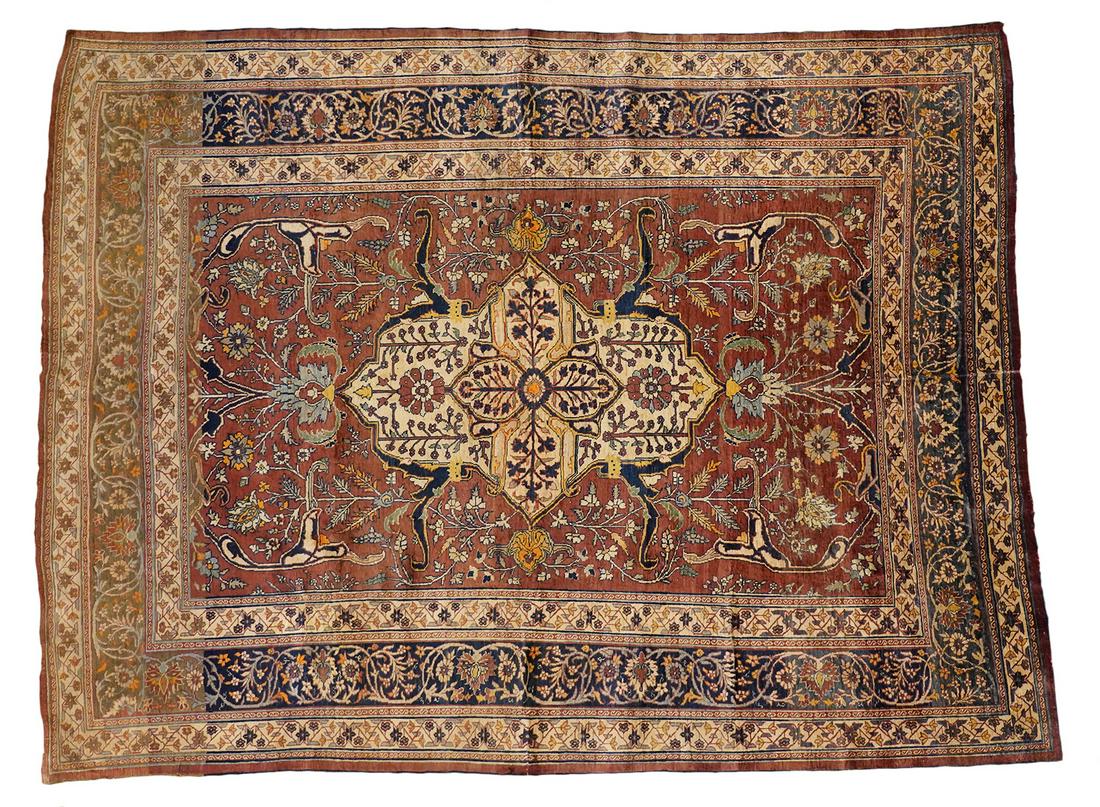 Haji Jalili Tabriz Persian Silk Carpet (1 of 14)
