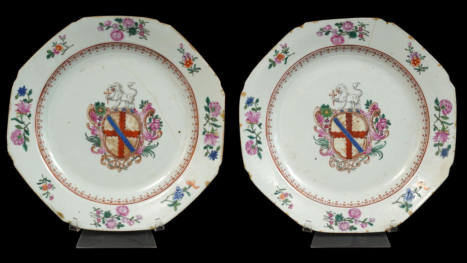 Pr. 18th C. Chinese Export Armorial Plates (1 of 15)