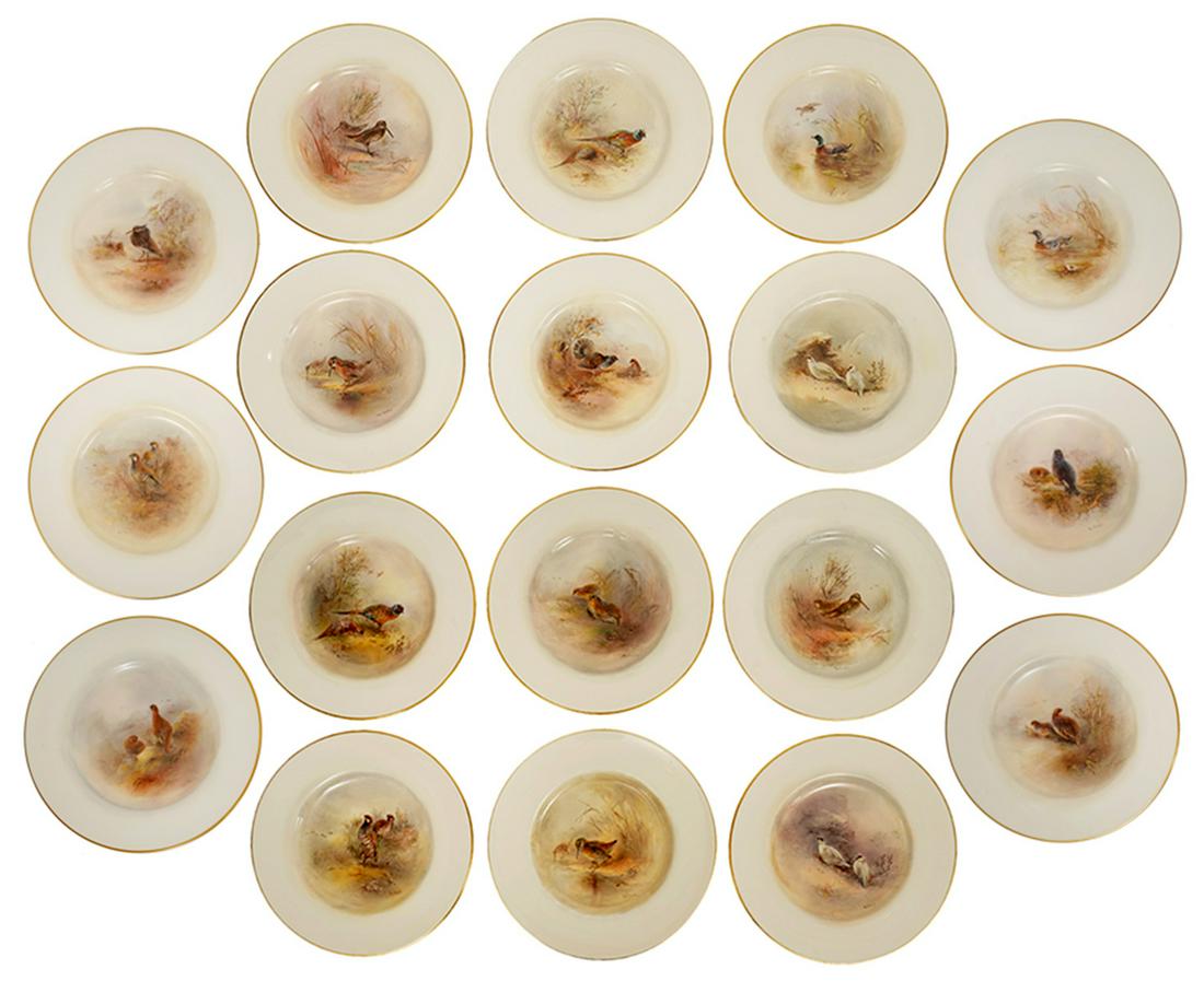 18 Royal Worcester Wild Game Plates by Stinton (1 of 20)