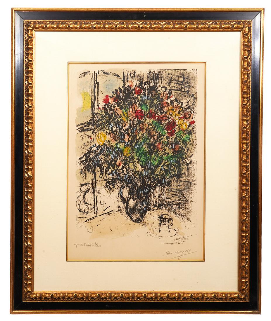 Marc Chagall Lithograph 'Bouquet Rouge' (1 of 18)