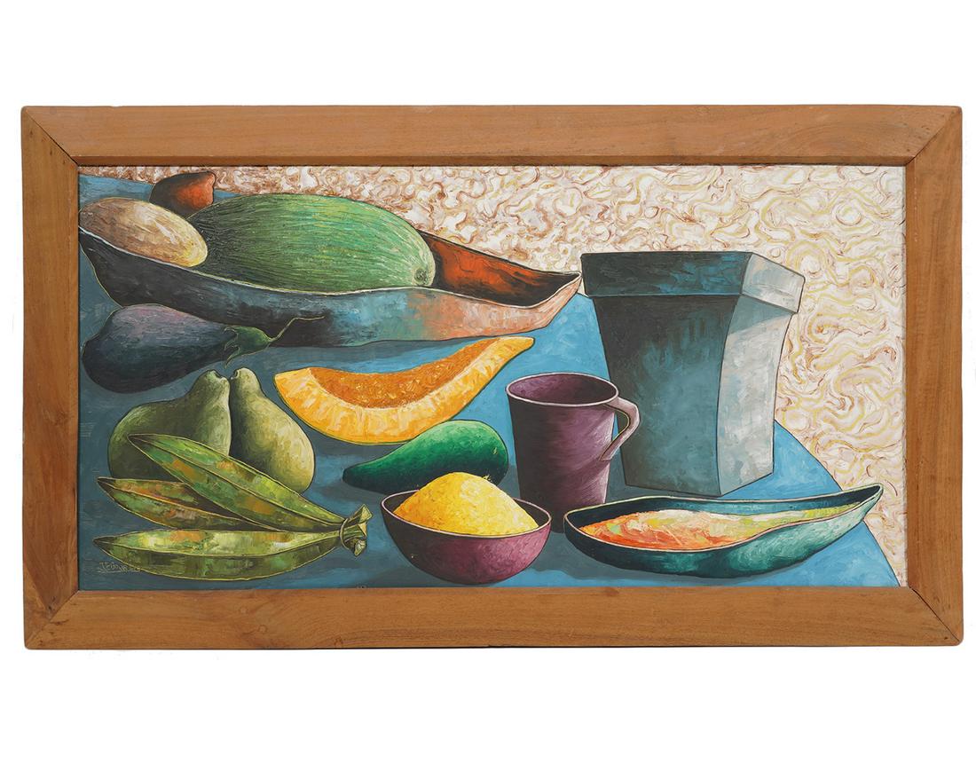 J. E. Gourgue Still Life Oil on Board (1 of 8)