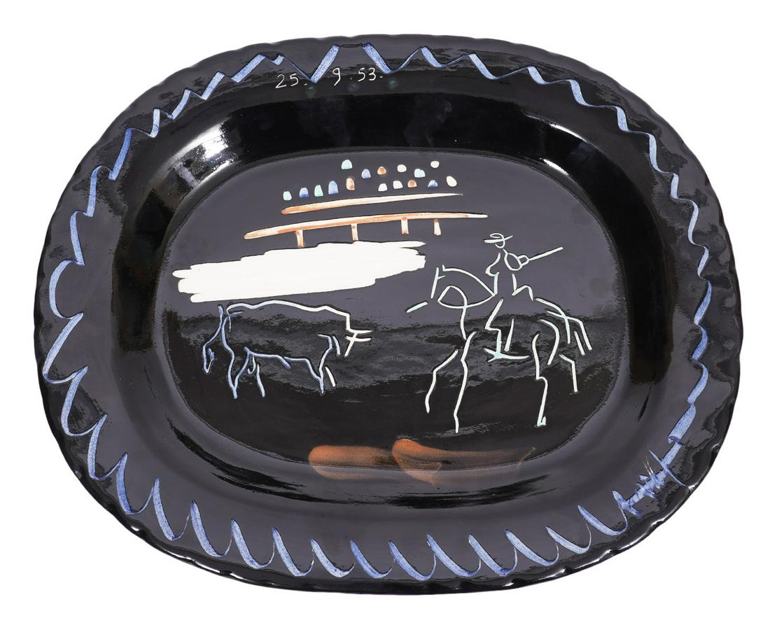 Picasso Madoura 'Corrida Sur Fond Noir' Platter (1 of 7)
