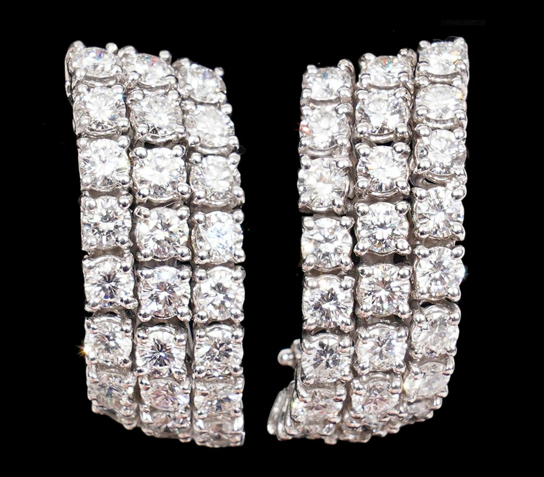 Pr. Diamond & 18K White Gold Earrings (1 of 4)