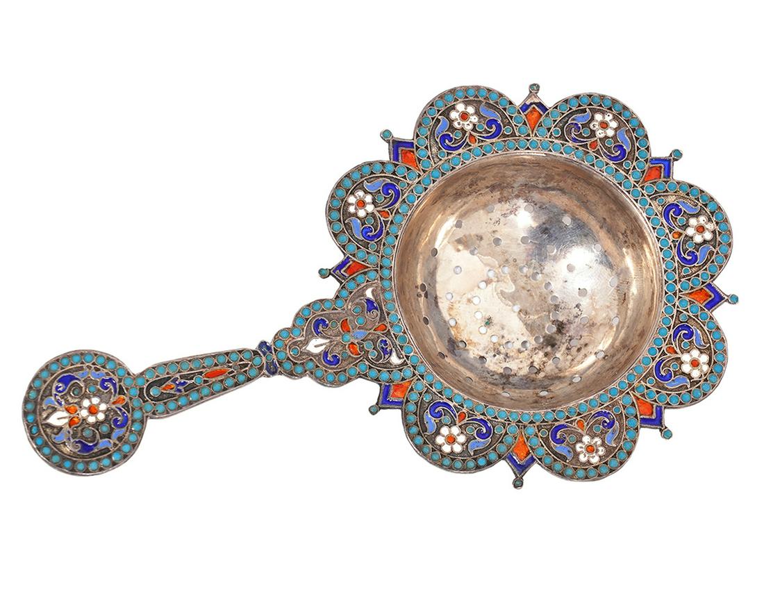 Russian Imperial 84 Silver Tea Strainer (1 of 10)
