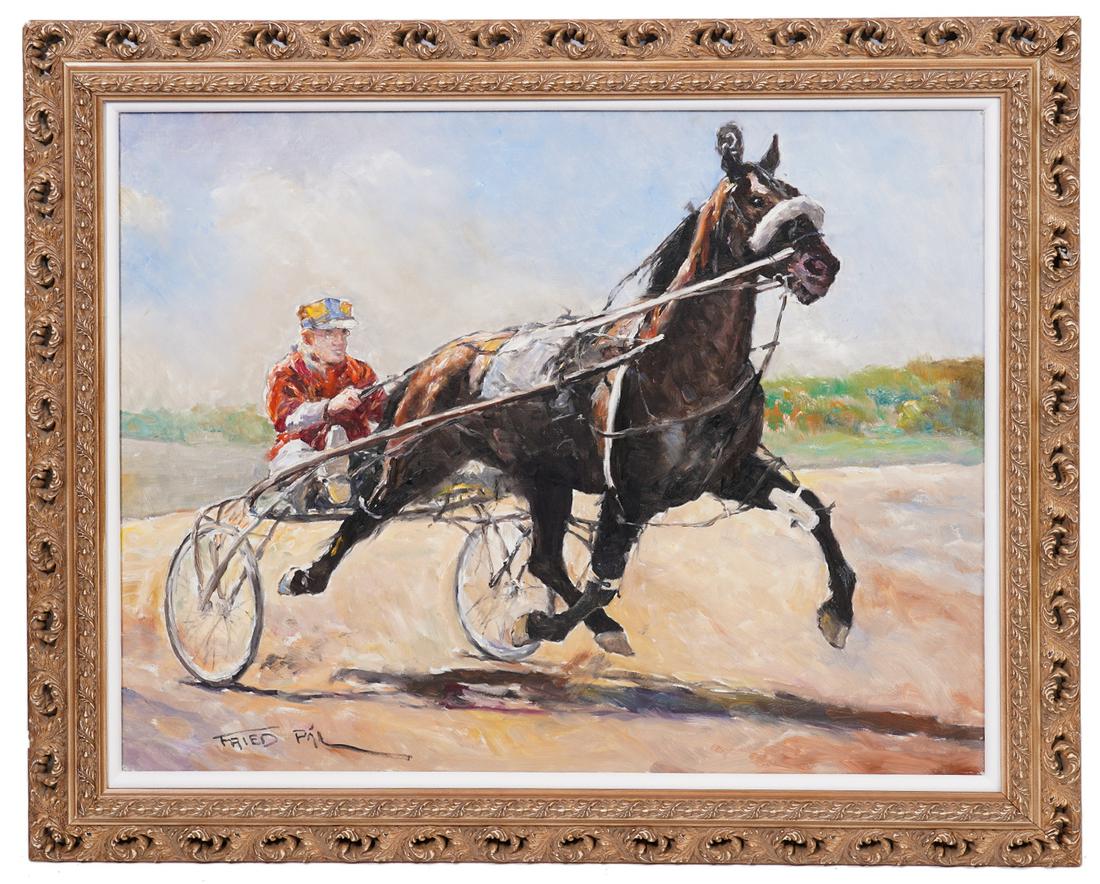 Pal Fried 'One Horse Shay' Oil on Canvas (1 of 7)