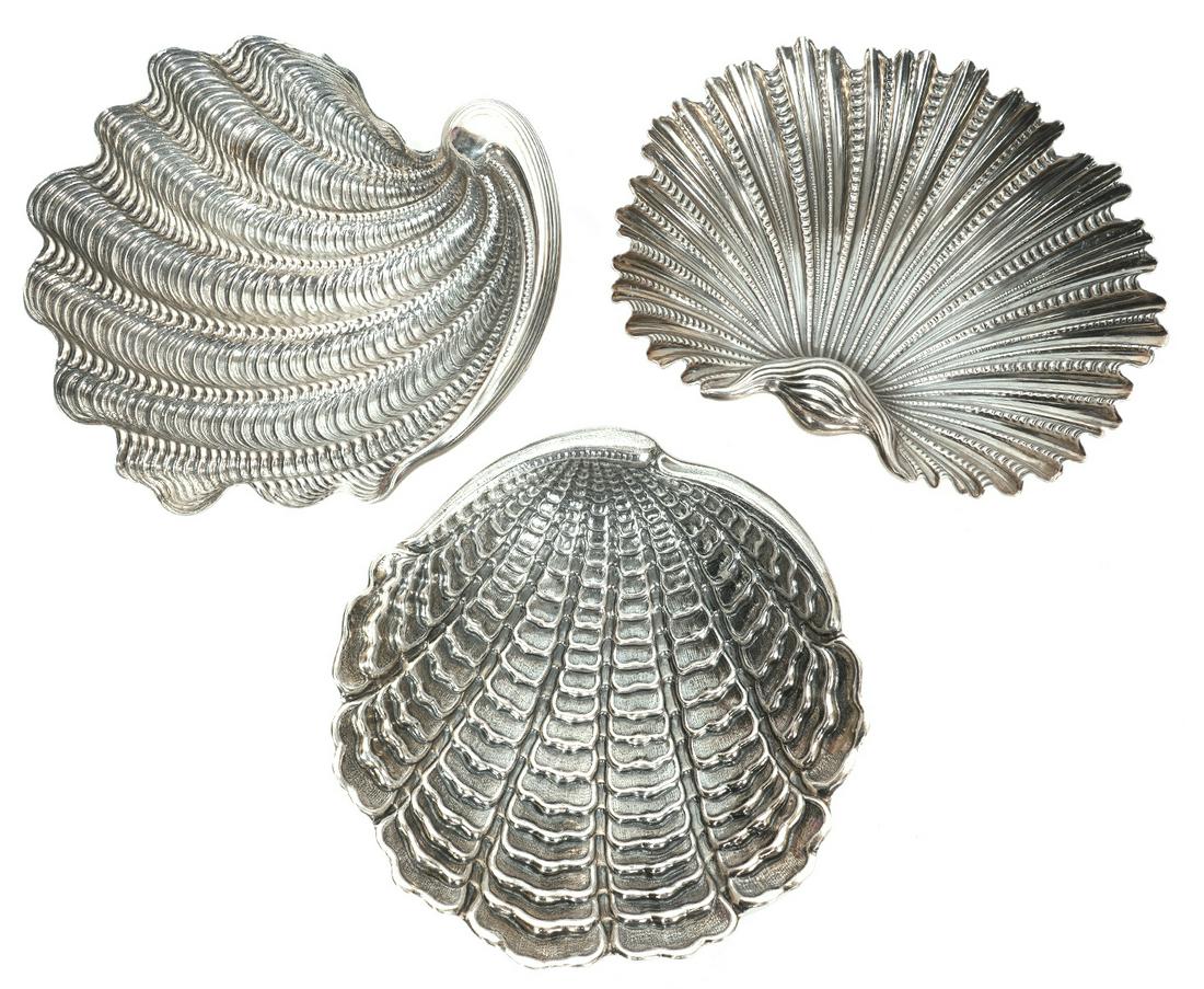 Set of 3 Buccellati Sterling Silver Shell Dishes (1 of 14)