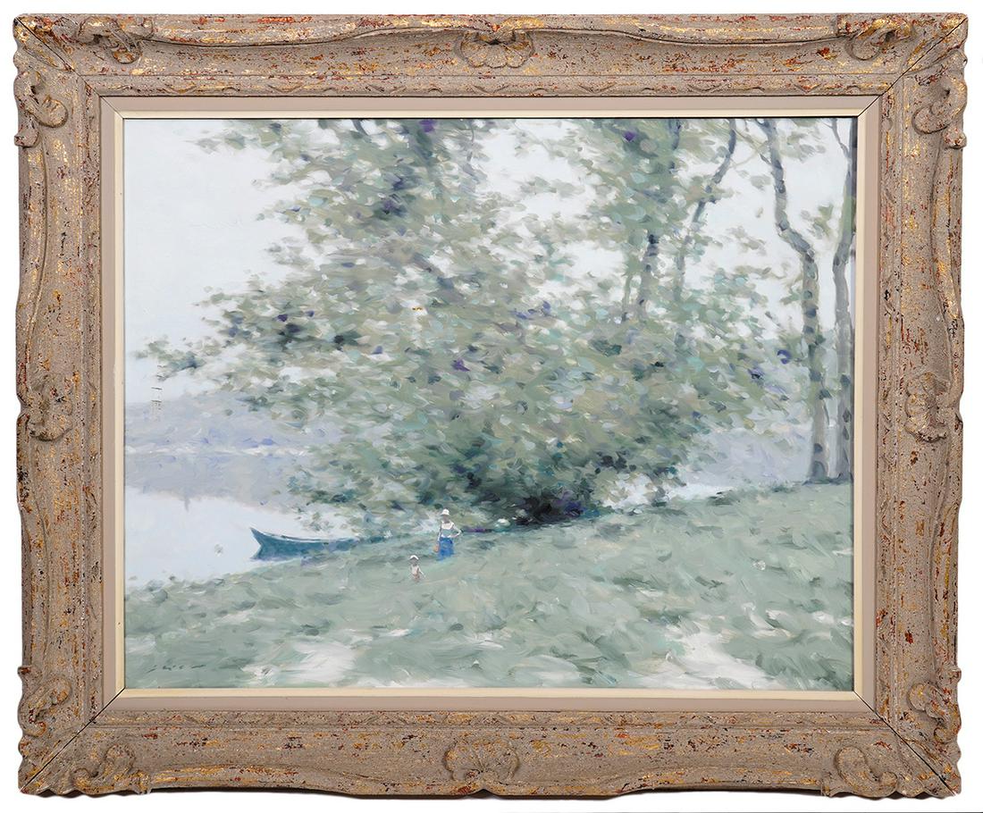 Andre Gisson 'Mother & Child at the Lake' O/C (1 of 10)