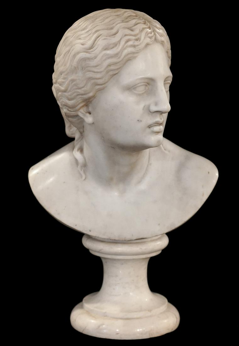 Italian Marble Bust of a Woman (1 of 7)