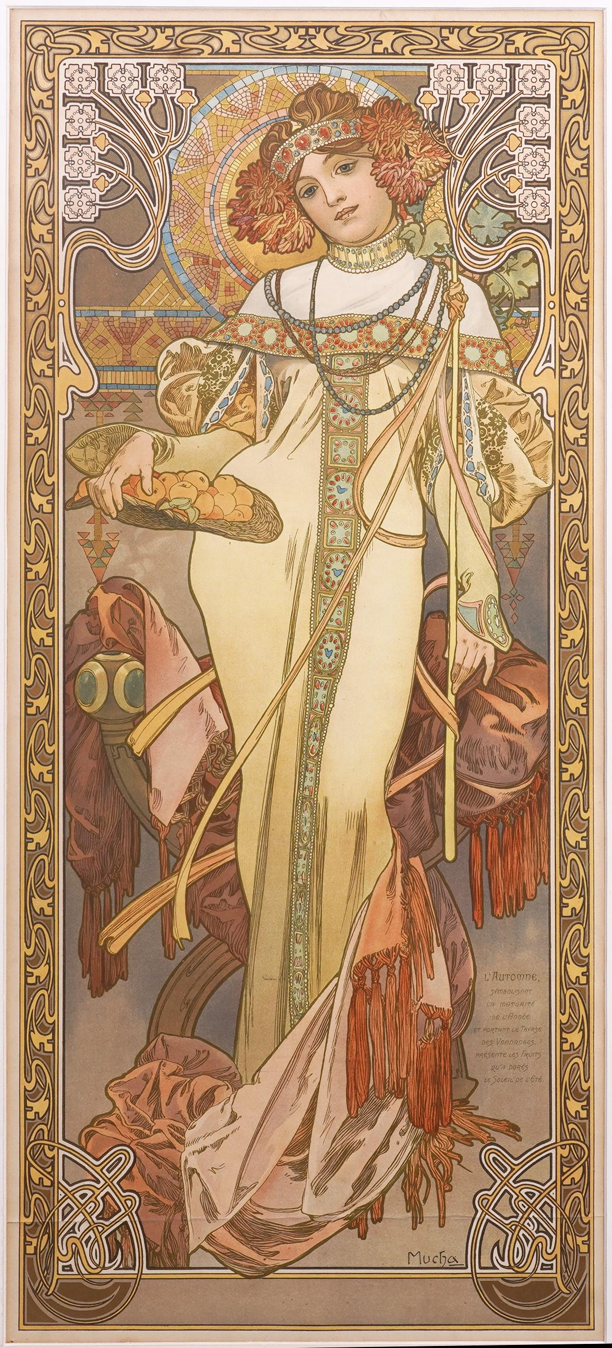 Alphonse Mucha 'Autumn' Litho on Paper (1 of 8)