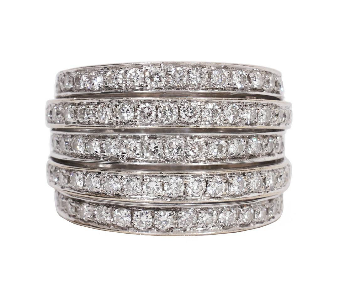 Italian 18K WG & Diamond Band Style Ring (1 of 5)