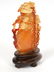 Chinese Amber Snuff Bottle on Wood Base - 5