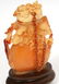 Chinese Amber Snuff Bottle on Wood Base - 6