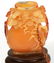Chinese Amber Snuff Bottle on Wood Base - 8