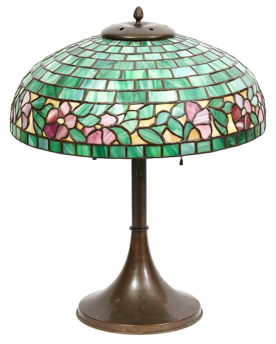 Copper and Glass American Table Lamp (1 of 9)