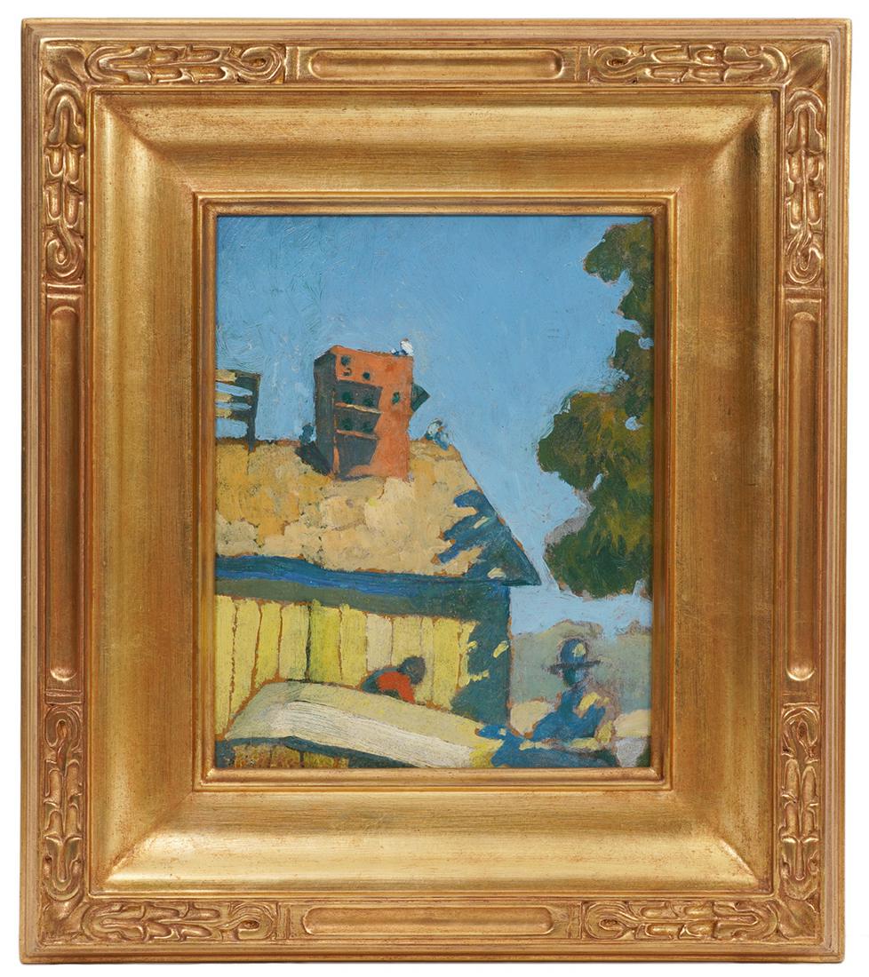 George Luks 'Boat Yard' Oil Painting (1 of 9)