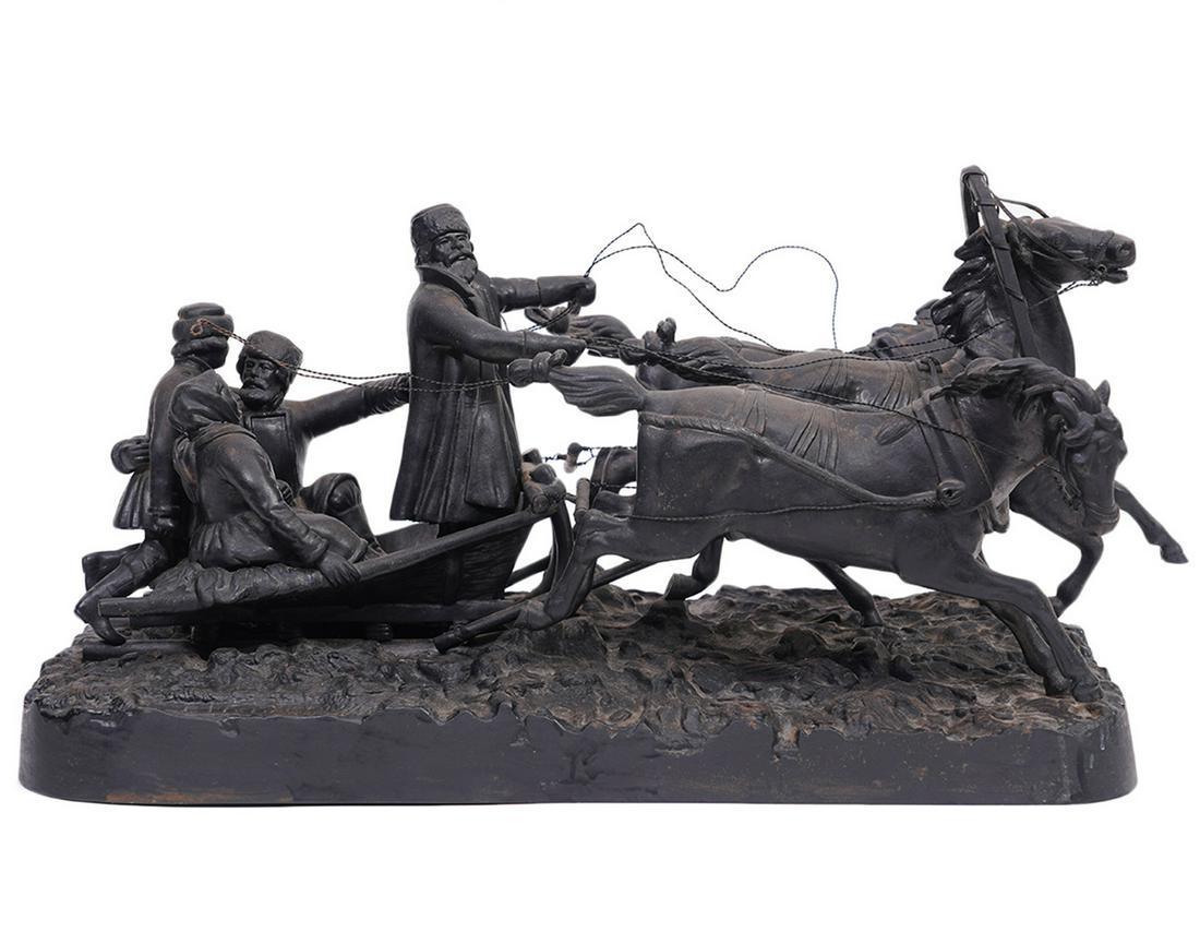 After Evgeny Ivanovich Naps Russian Cast Iron Sculpture (1 of 9)