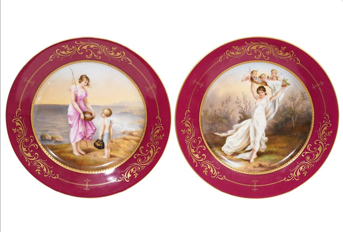 Pair of Royal Vienna Mythological Cabinet Plates (1 of 7)