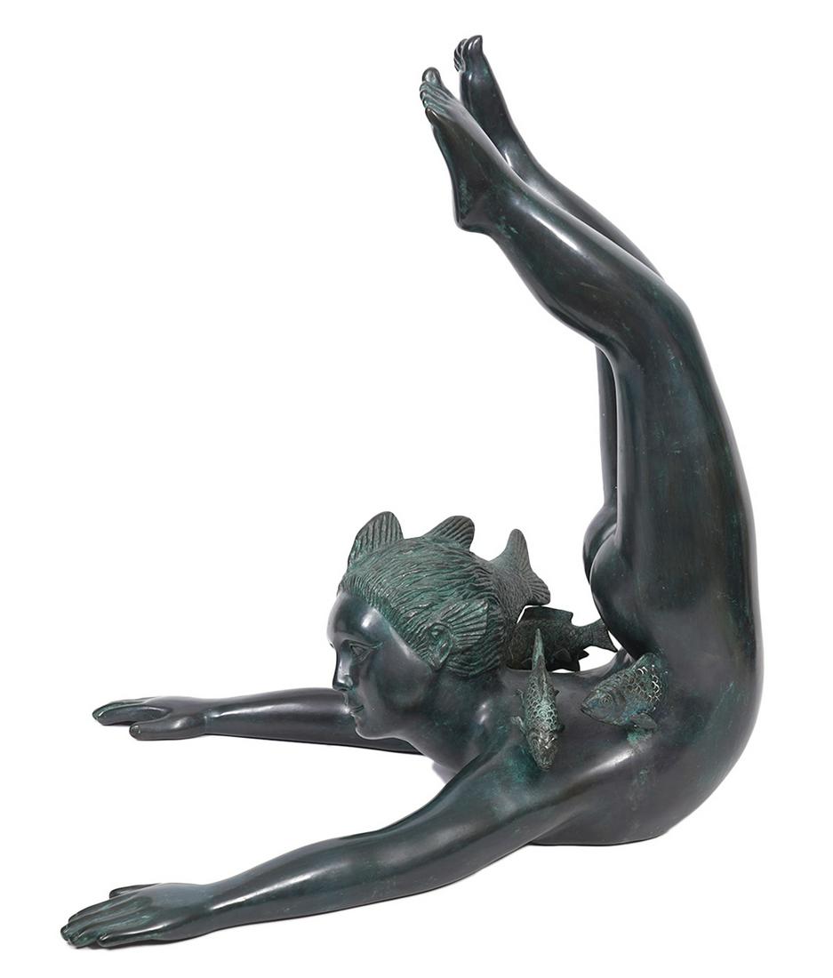 Sergio Bustamante Bronze 'Fish Boy' Sculpture (1 of 10)