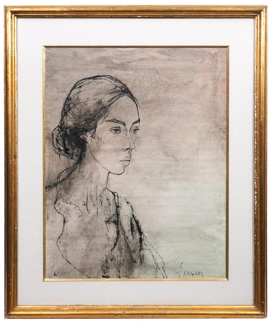 Jean Jansem Watercolor Painting on Paper (1 of 8)