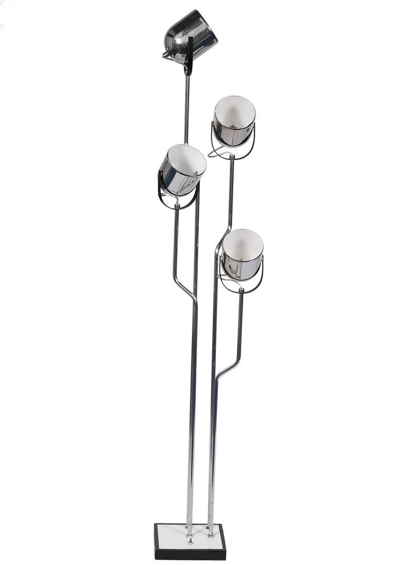 Italian Vintage Chrome Adjustable Floor Lamp (1 of 8)
