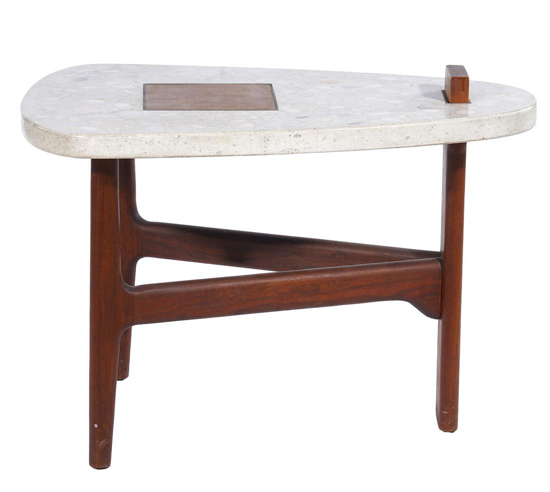 Harvey Probber Terazzo & Walnut Side Table (1 of 6)
