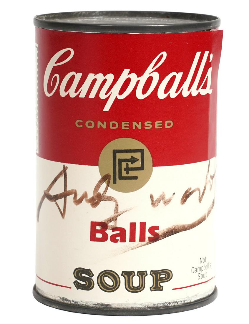 Andy Warhol Signed 'Balls Campball's Soup' Can (1 of 10)