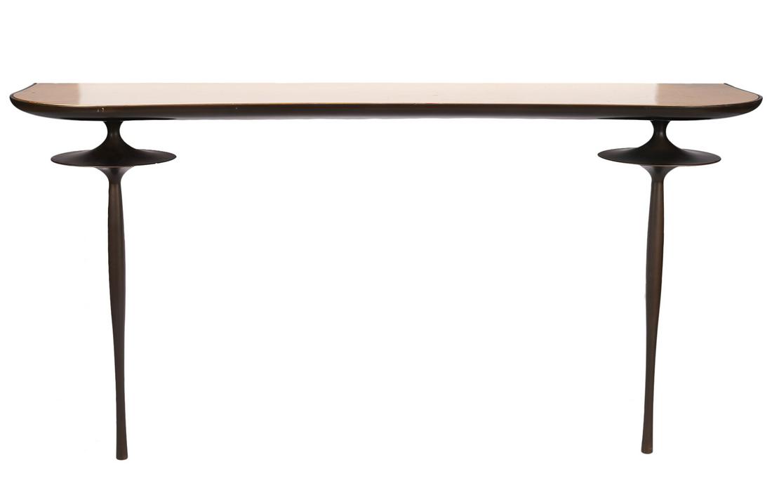 Patrick Naggar 'Plato Console' Gold Leaf Top (1 of 14)