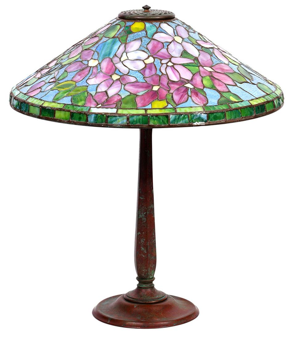 Signed Tiffany Studios Art Glass Table Lamp (1 of 13)
