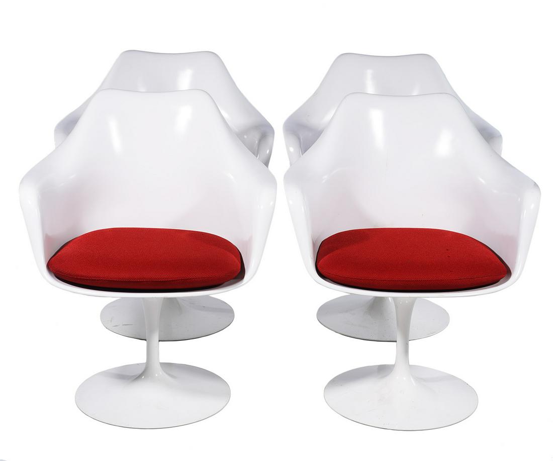Set of 4 Knoll Saarinen Tulip Arm Chairs (1 of 10)