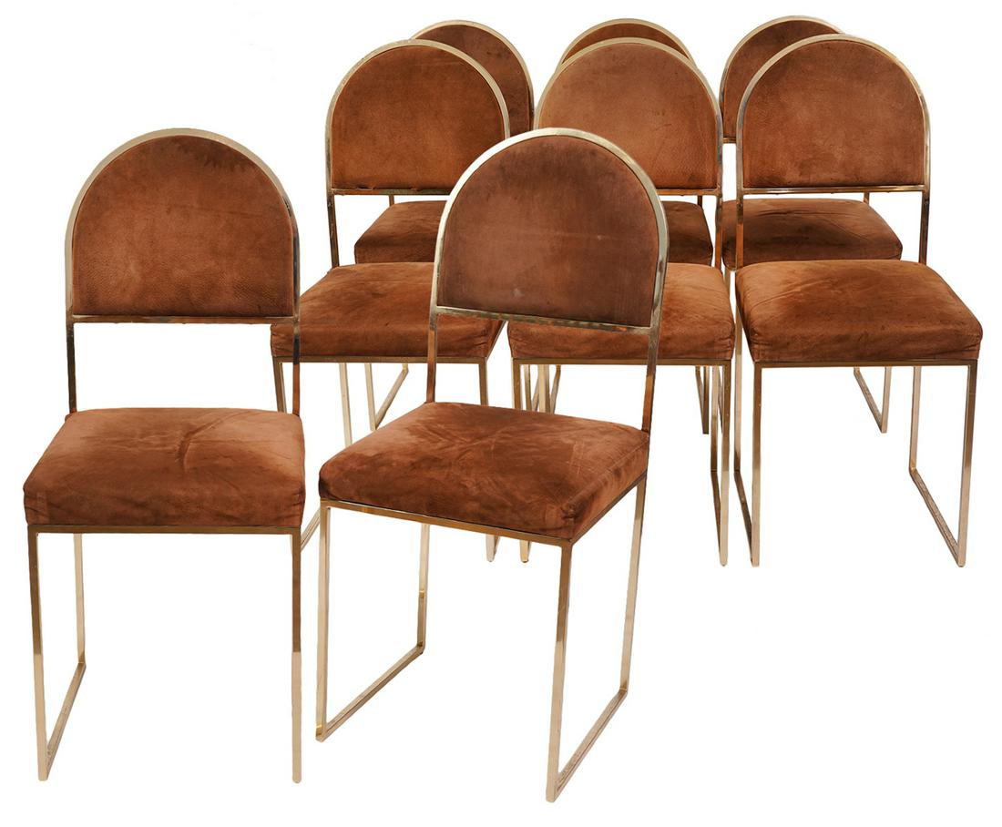 Manner Willy Rizzo Style Chairs Set of 8 (1 of 12)
