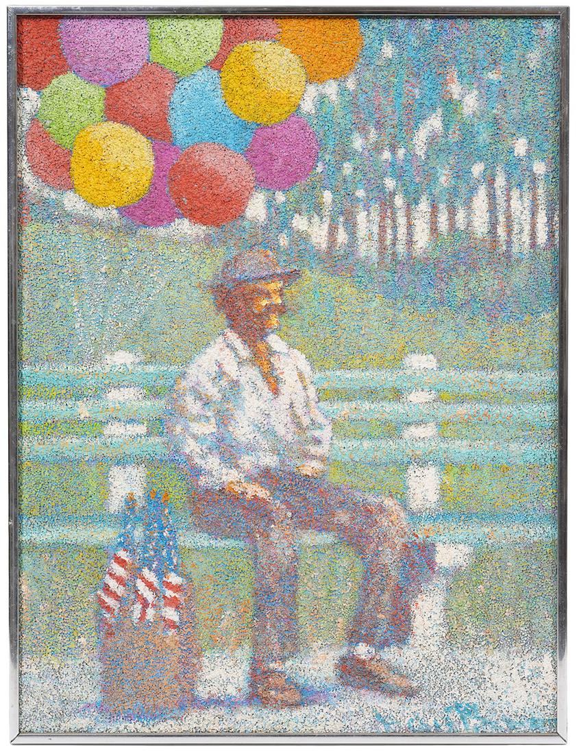 Henry Benson 'Balloon Man' Oil Painting (1 of 6)