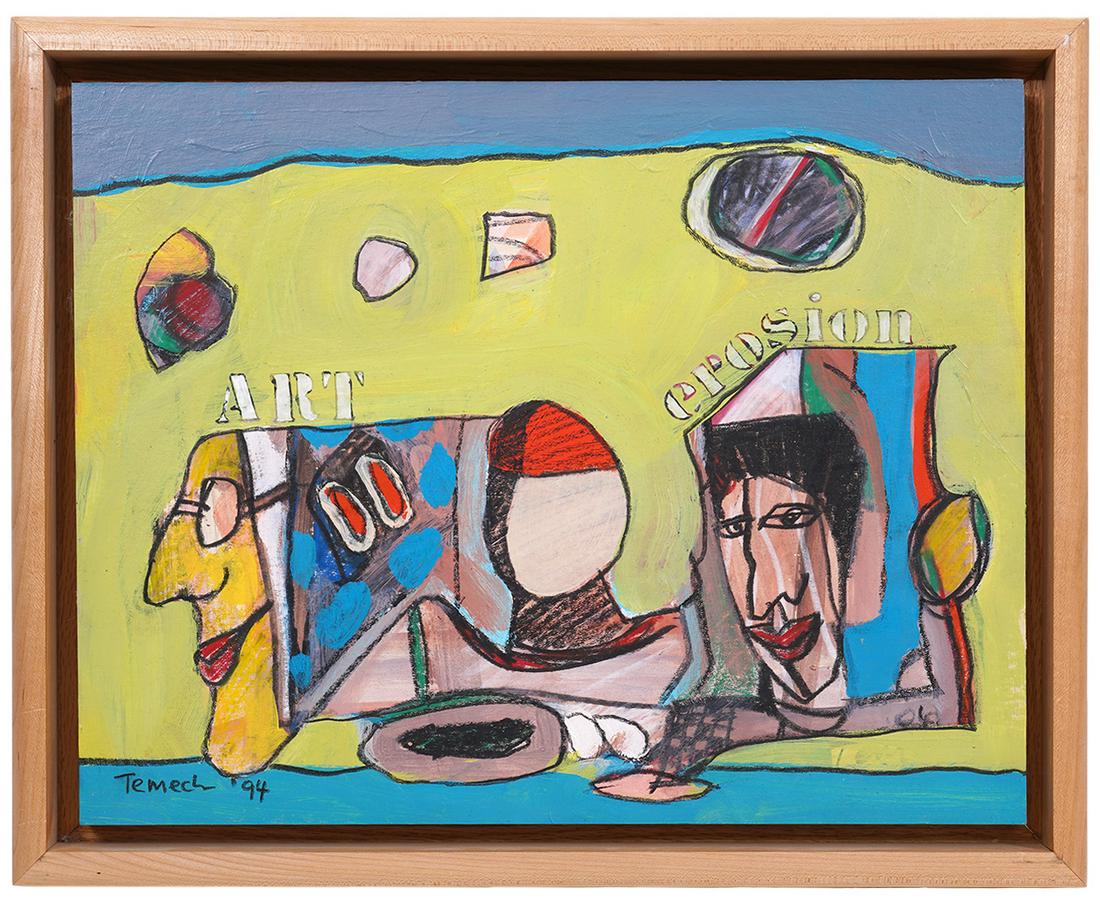 Gunther Temech 1994 Oil Painting on Board (1 of 6)