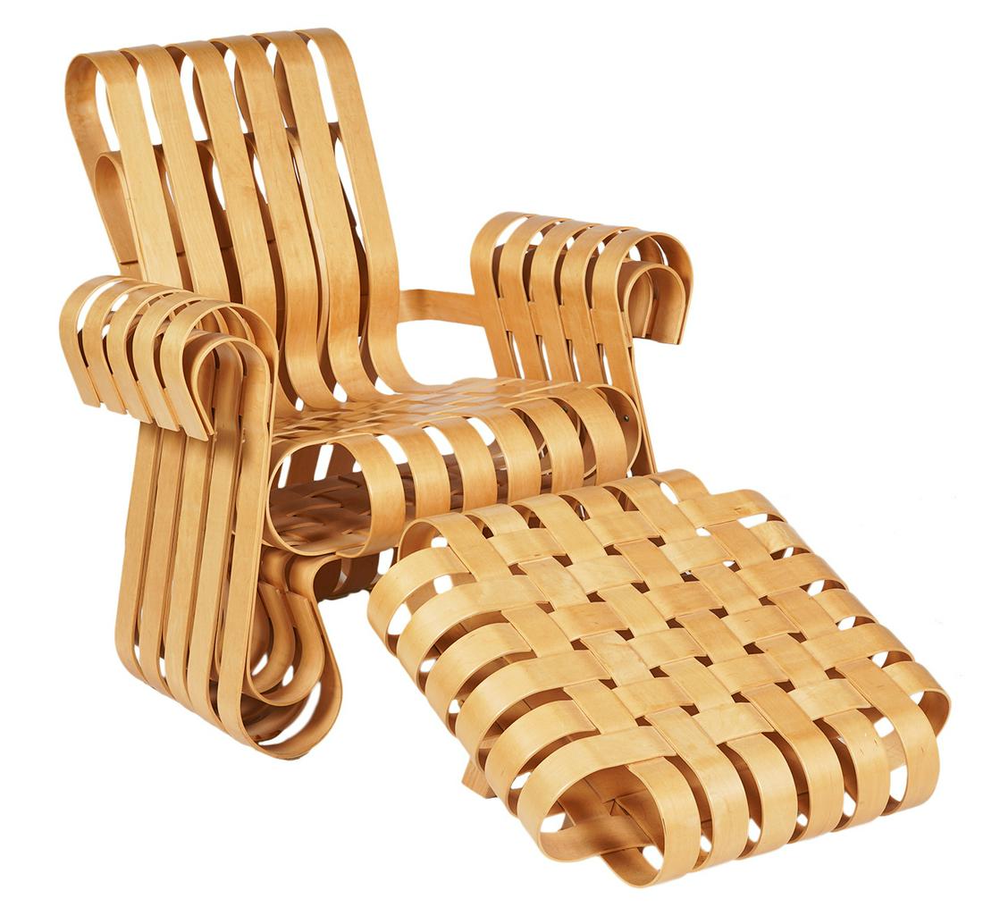 Frank Gehry 'Power Play' Knoll Chair & Ottoman (1 of 10)