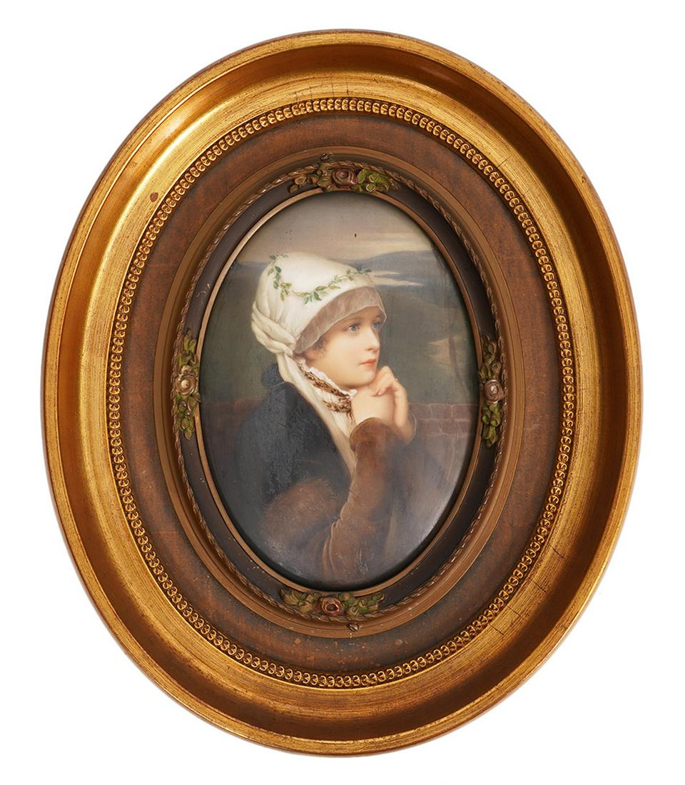 KPM 19th C. Plaque 'German Bride' (1 of 4)