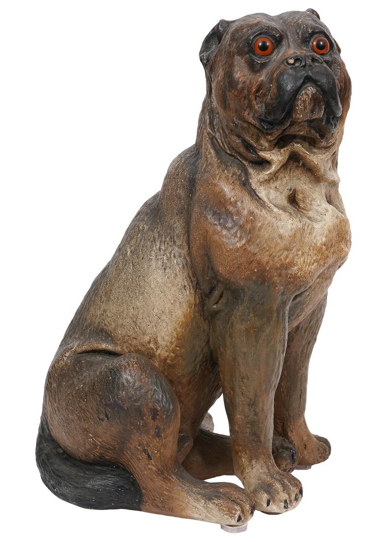Terracotta Sitting Pug Statue (1 of 8)