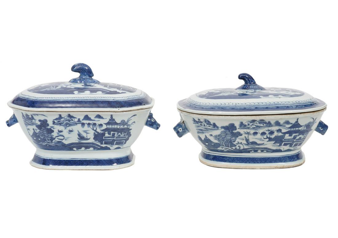 Pr. Qing Chinese Export Porcelain Canton Tureens (1 of 20)