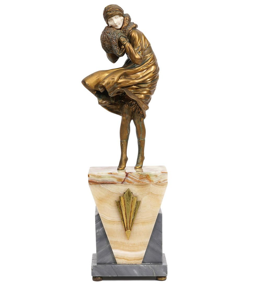 After Demetre Chiparus 'Squall' Bronze Sculpture (1 of 9)