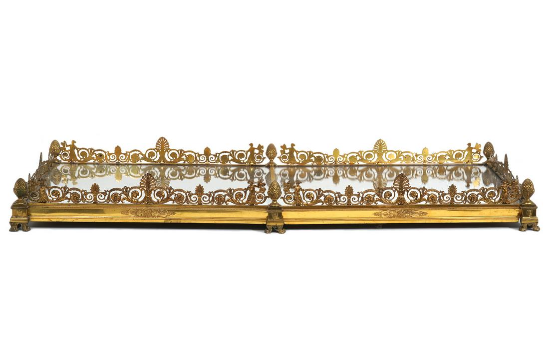 19th C. Gilded French Bronze Mirrored Plateau (1 of 11)