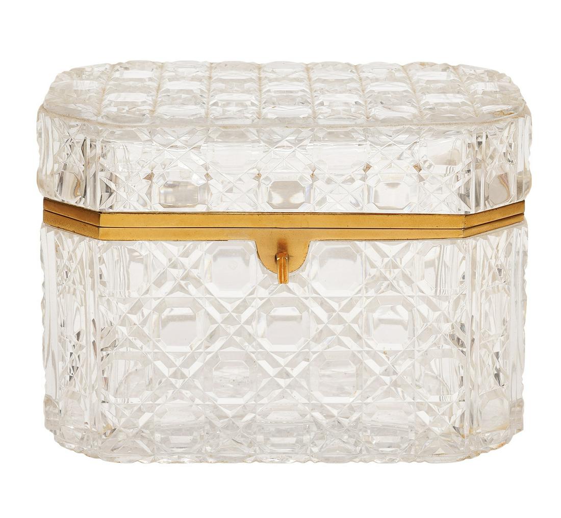 Baccarat Style Bronze Mounted Crystal Box (1 of 10)