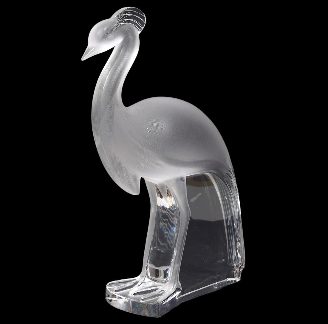 Lalique Louisiane Crystal Peacock Crane (1 of 7)