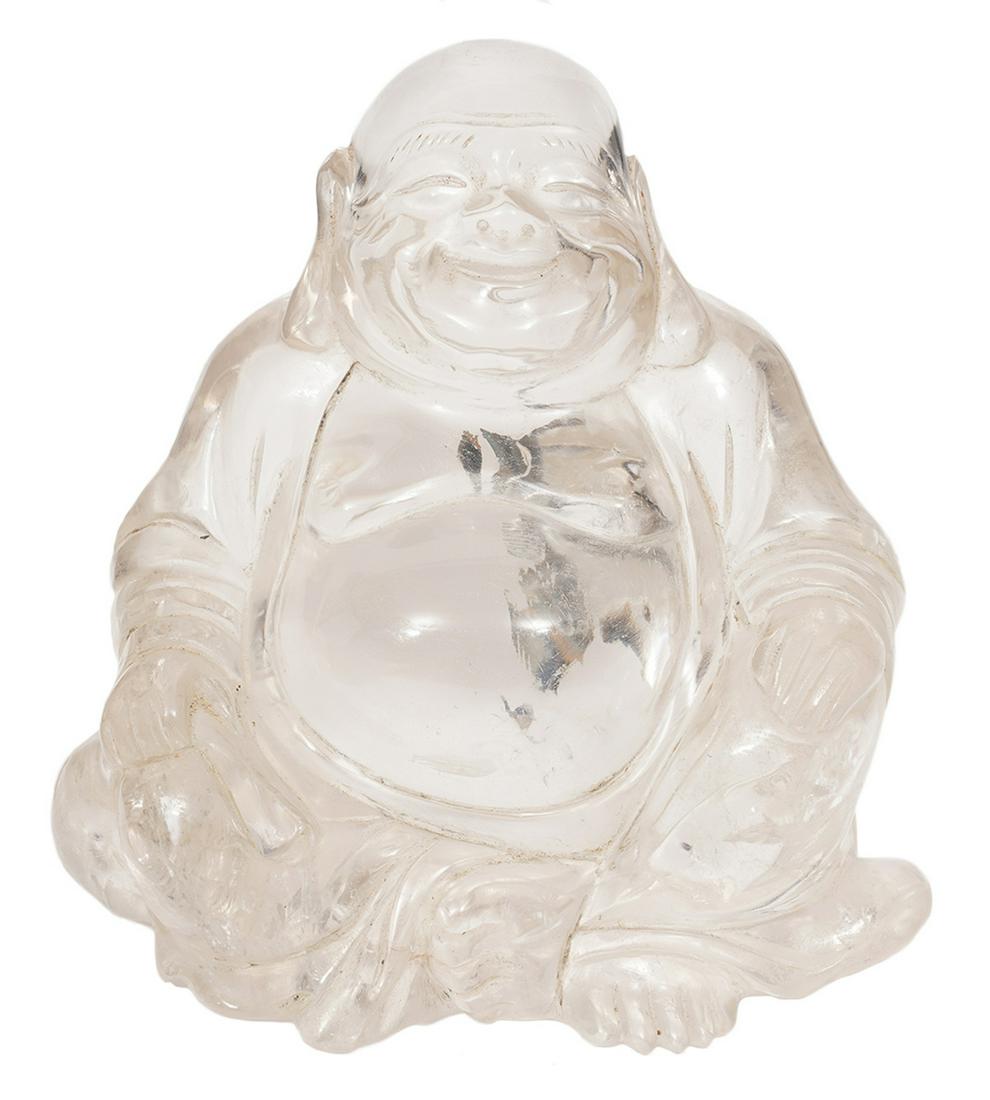 Chinese Hand Carved Rock Crystal Buddha (1 of 10)