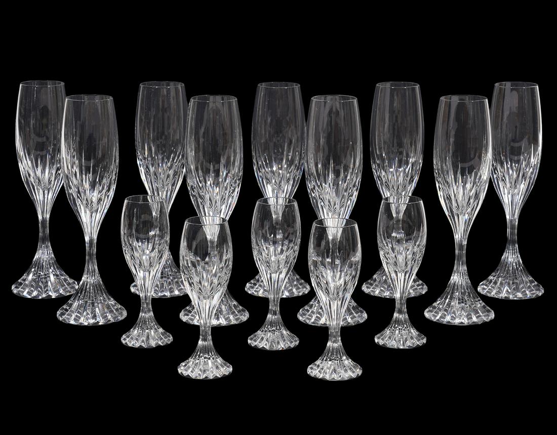 9 Baccarat Massena Champagne Flutes & 5 Liqueur (1 of 7)