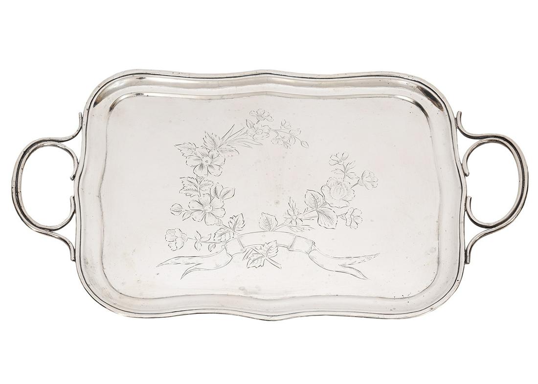 Russian 84 Silver Decorative Tray (1 of 11)