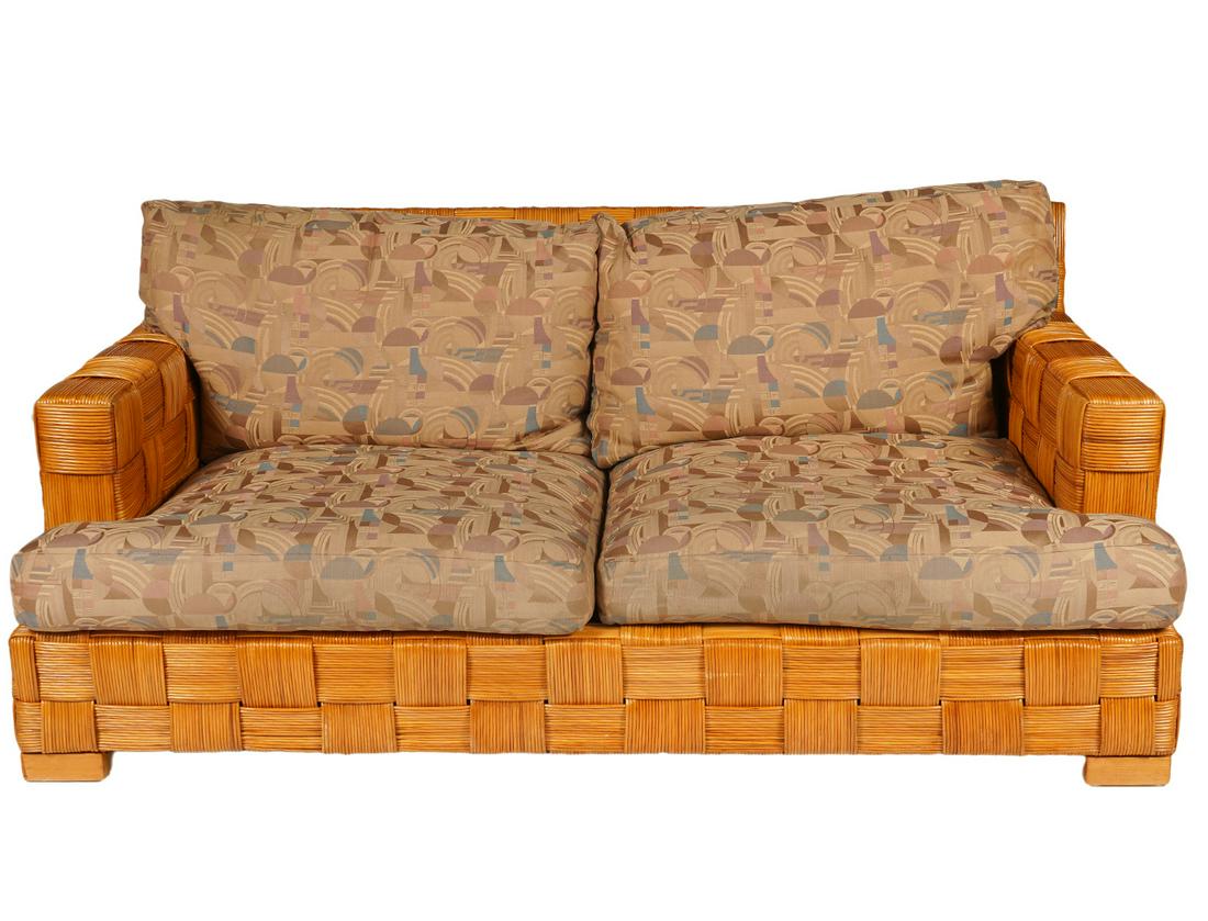 Donghia Woven Rattan 'Block Island' Sofa (1 of 5)