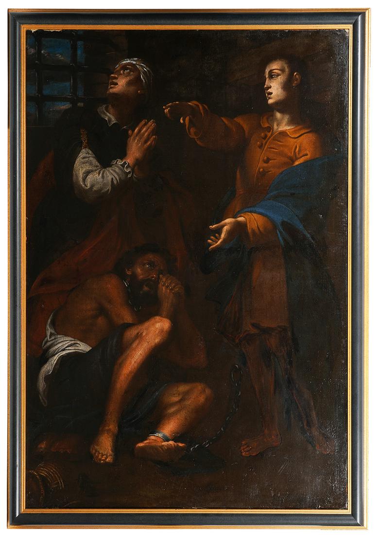 17th C. Italian O/C 'Joseph Interpreting Dreams' (1 of 15)